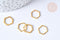 Connecteurs hexagone zamac doré 12x14mm, x10 (G7907)