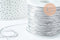 Cordon élastique argenté 1mm, cordon pour bijoux x1 mètre (G9884)