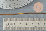 Cordon élastique doré nylon 1mm, x1 mètre (G1478)