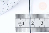Cordon élastique noir 1,2mm, cordon élastique nylon pour création bijoux, les 5 mètres G6974