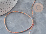 Cordon en coton tressé orange rouge bleu 1.2mm, cordon pour bijoux scrapbooking et fabrication bijoux, x1 mètre G9196