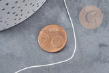 Cordon fil de jade nylon beige 0.5mm, fabrication bijoux avec nœud coulissant, x1mètre (G8947)