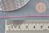 Cordon fil de jade rose fluorescent polyester 0.6mm, cordon pour création de bijoux x1 mètre G9535