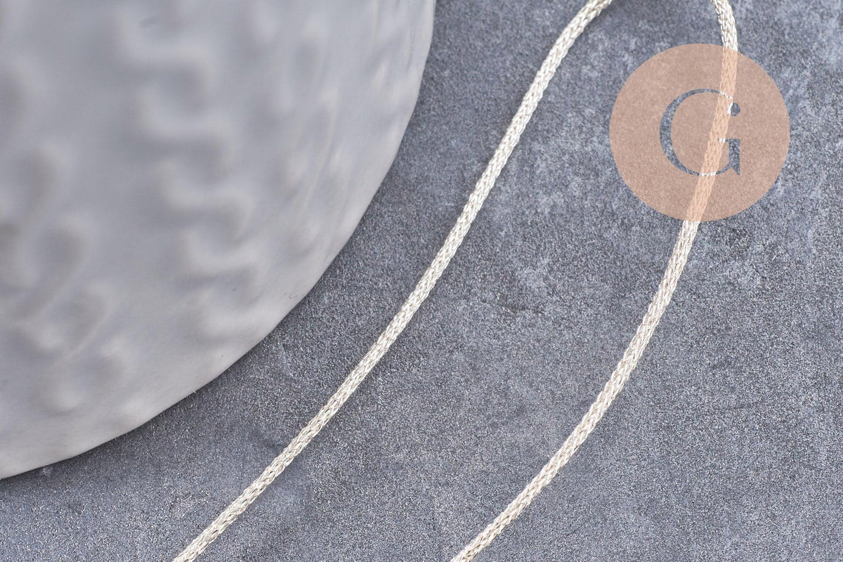 Cordon métallique doré très clair polyester 1mm, x1 mètre (G10002)