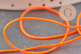 Cordon polyester orange fluorescent scrapbooking 0.7mm, x 5mètres (G5814)