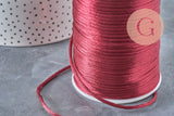 Rattail polyester cord burgundy 2mm, x5 meters (G11224)