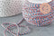 Cordon tressé bleu blanc rouge turquoise 2mm,cordon multicolore scrapbooking,corde décoration, x1 mètre G5859