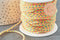Cordon tressé jaune fluo bleu rose polyester 2mm, x1 mètre (G5937)