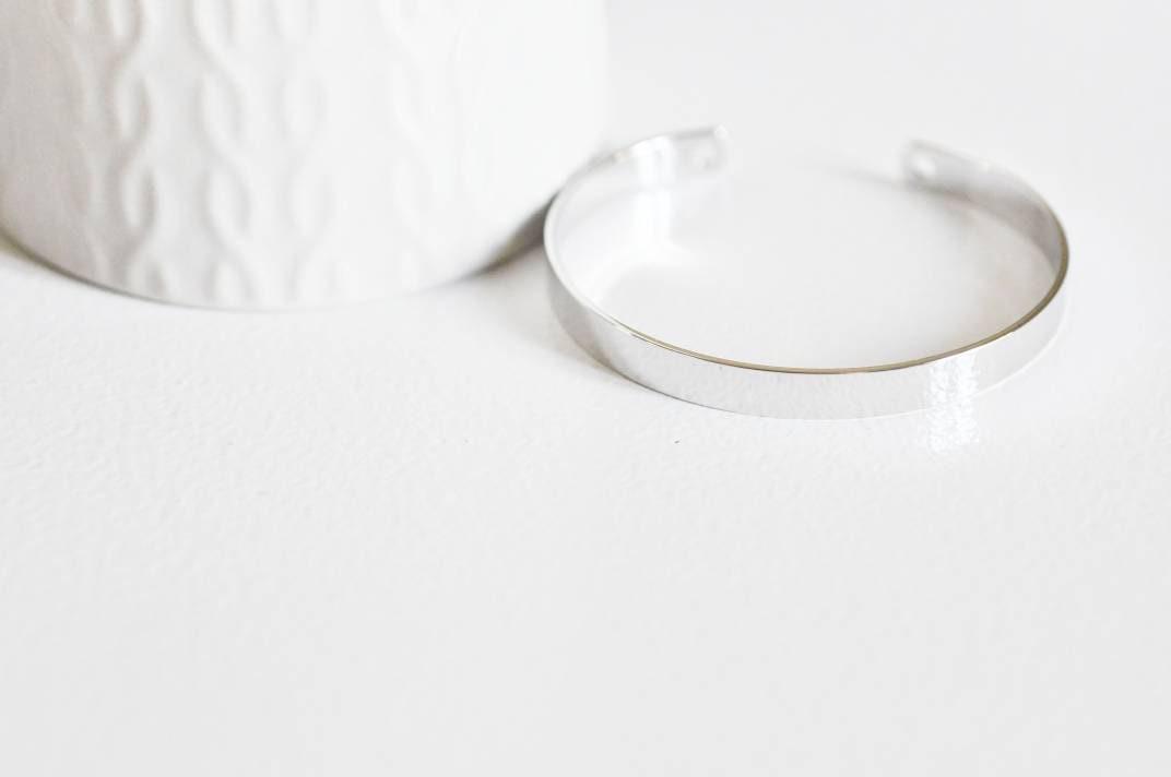 EP Bracelet jonc réglable finition or blanc 56mm, x1 (G3011)