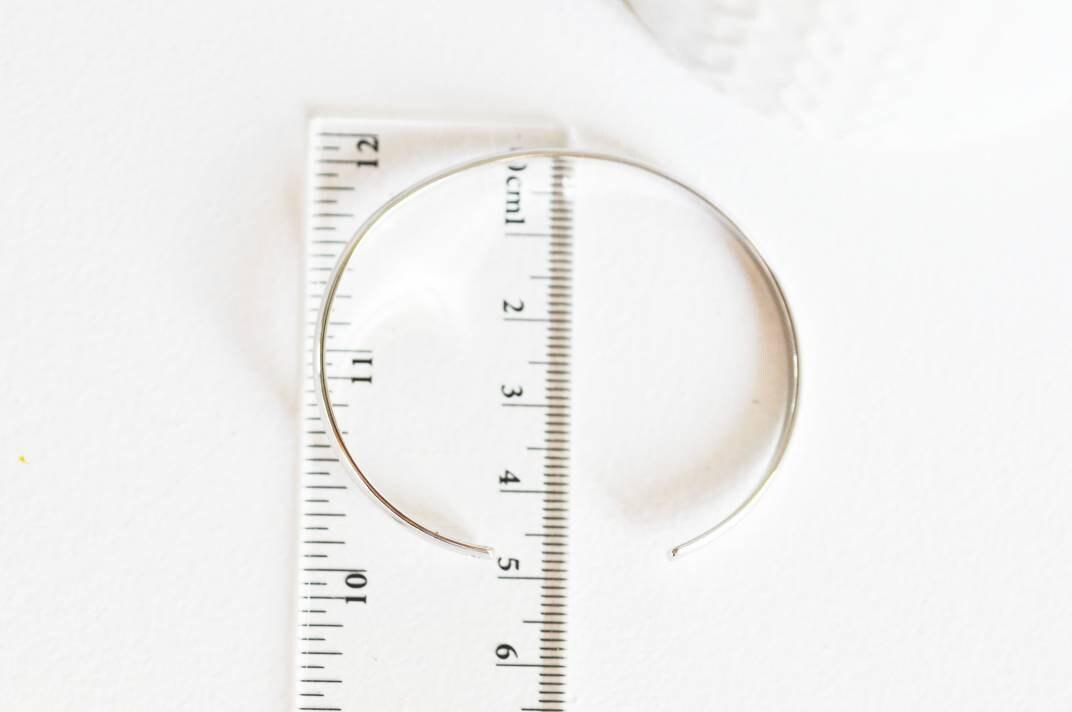 EP Bracelet jonc réglable finition or blanc percé 55mm, x1 (G0525)