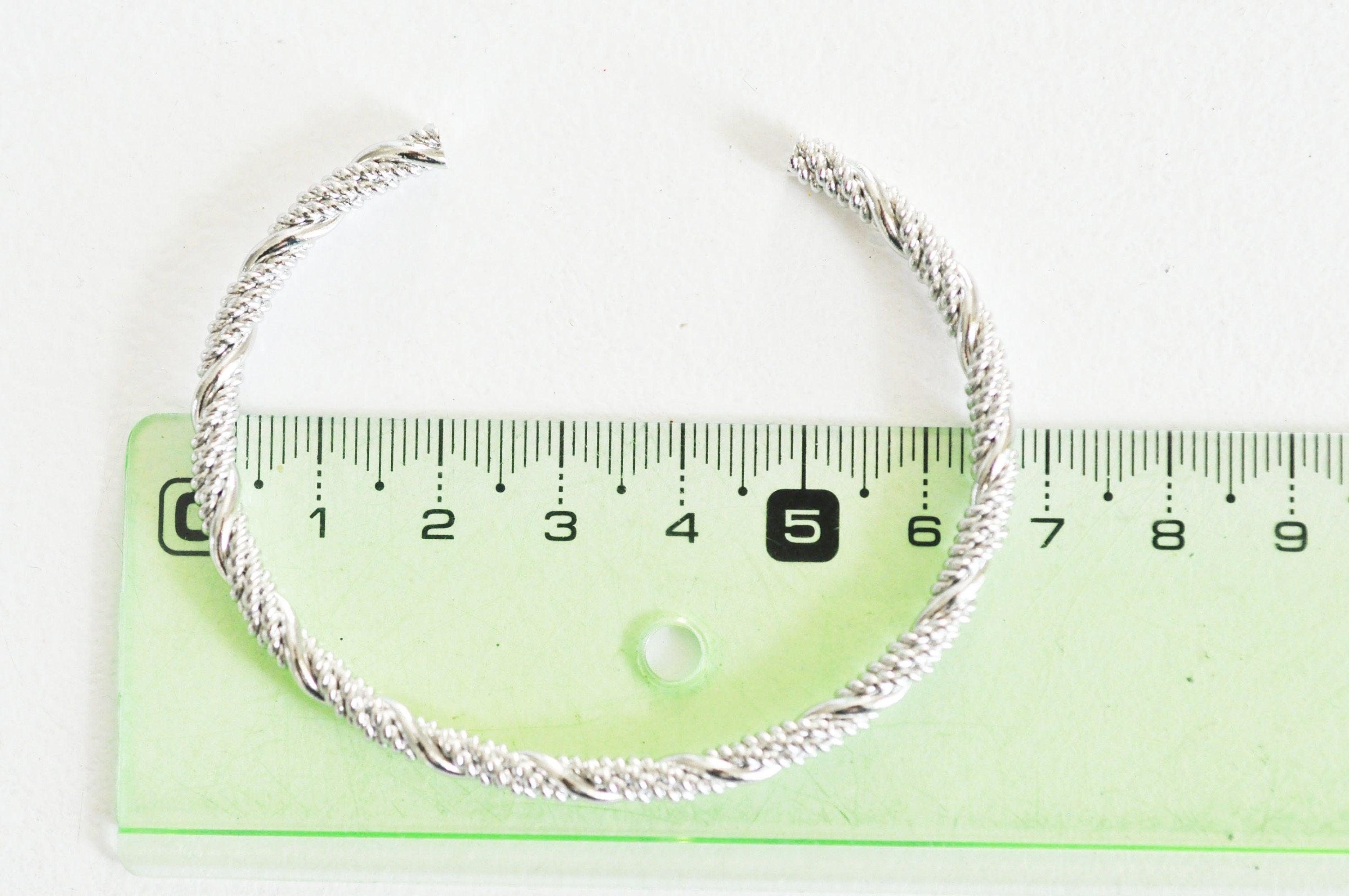 EP Bracelet jonc réglable finition or blanc tressé 65x55mm, x1 (G2586)