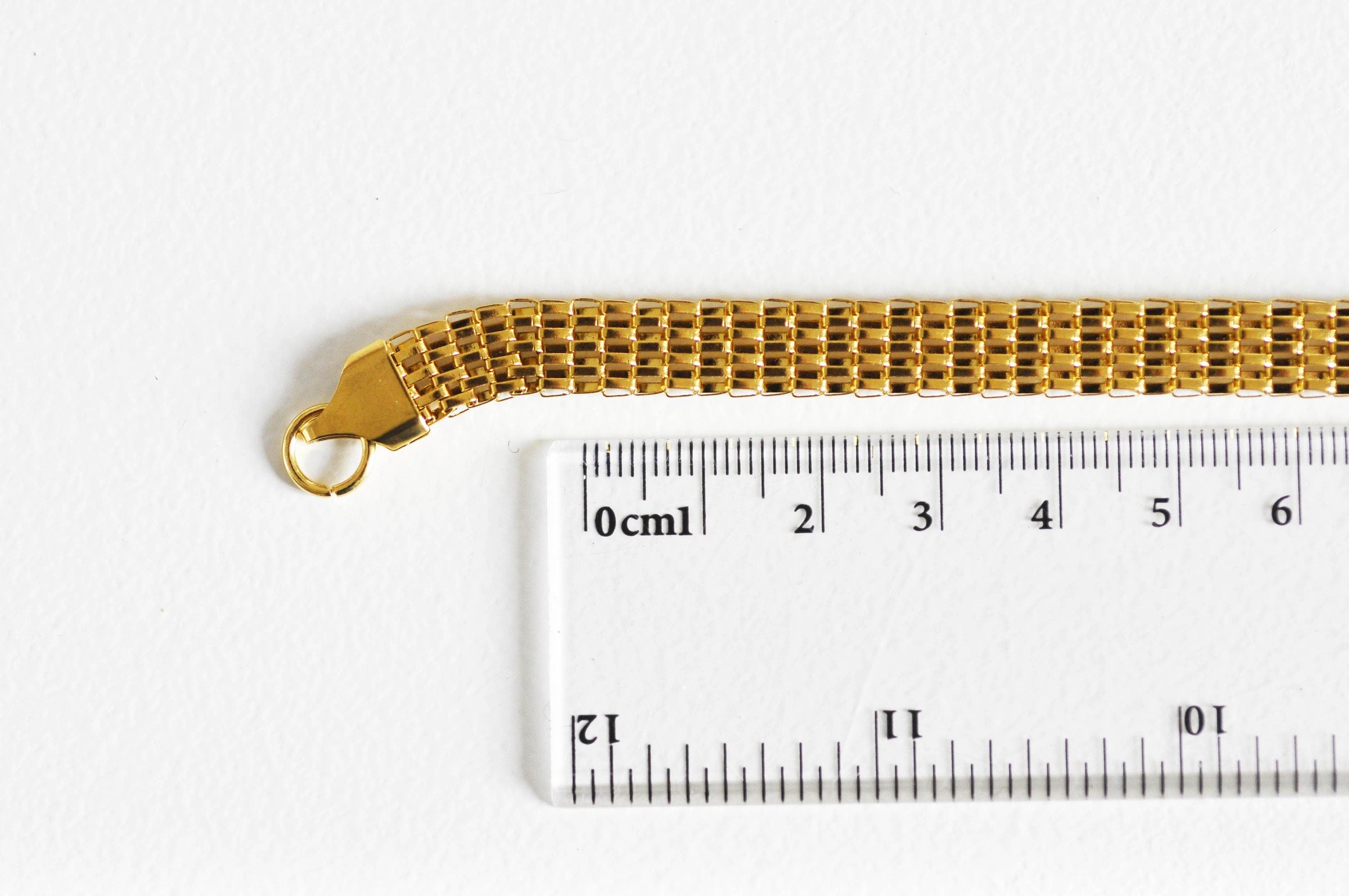 EP Bracelet maille acier doré 14k, bracelet doré,création bijoux,bracelet acier doré,sans nickel,bracelet acier chirurgical, 23cm G354