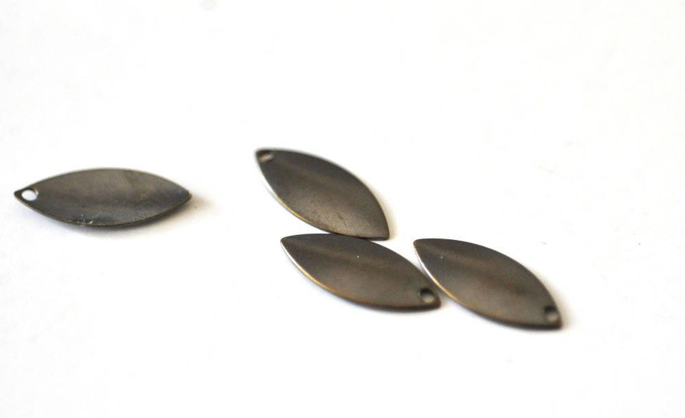 EP Cabochons navette laiton bronze 1 trou,breloque laiton,Sans nickel,laiton brut,marquise bronze,création bijoux, les 10-G1636