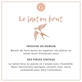 EP Chaine Vintage maille fine losanges en laiton brut - 50 centimètres