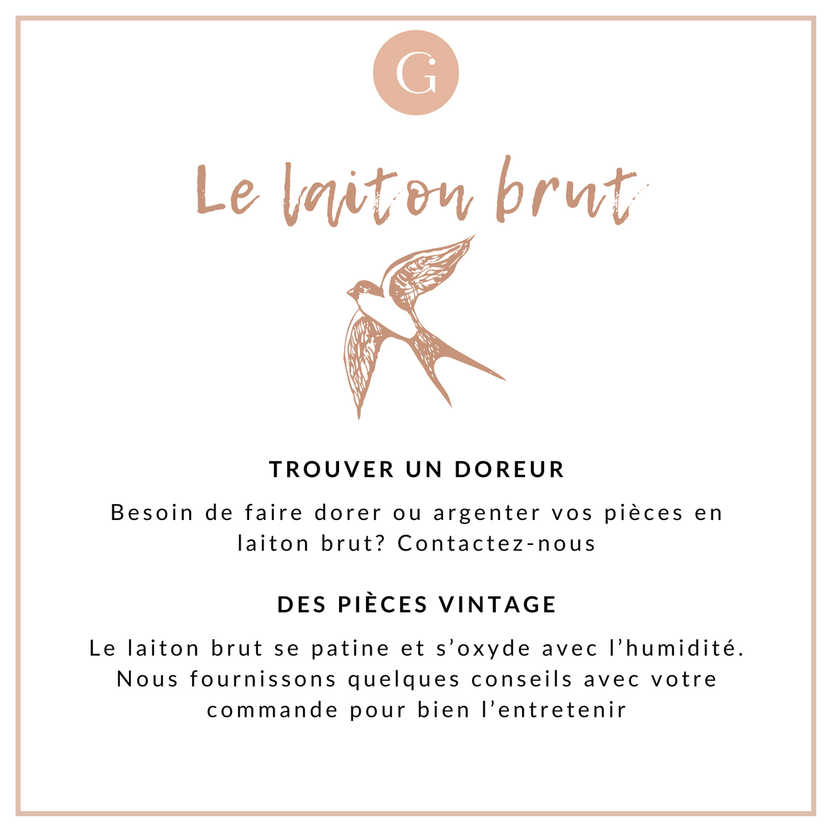EP Chaine Vintage maille fine losanges en laiton brut - 50 centimètres