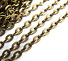 EP Chaine bronze forçat,chaine bijou, création bijoux, chaine bronze, chaine pas chère, grossiste chaine,2 mm, 5 metres-G1742