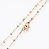 EP Chaine complète acier dorée 14k satellite,extension,chaine collier,sans nickel,chaine complète,2mm,46.2cm, x1 G1920