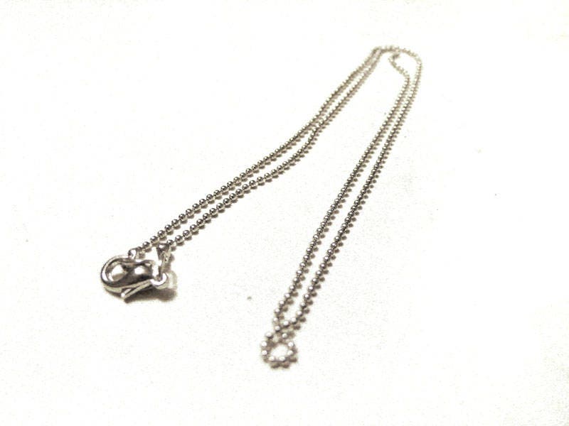 EP Chaine complète platine boule facettée 1.5mm/40cm, x1 (G2423)