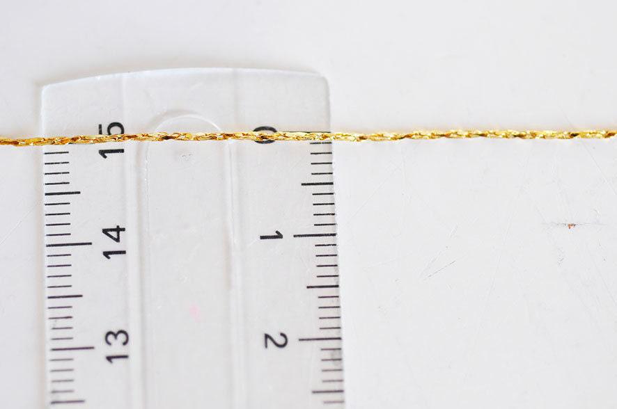 EP Chaine dorée 18k très fine,chaine qualité,chaine collier, création bijoux, chaine complète,chaine dorée,1 mm, 45cm , x1,G393