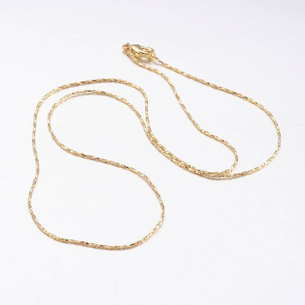 EP Chaine dorée 18k très fine,chaine qualité,chaine collier, création bijoux, chaine complète,chaine dorée,1 mm, 45cm , x1,G393