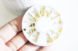 EP Charm à coller zamac doré thème coeur pour décorer pierres et bijoux,4-5mm, boite de 200, x1 G4310