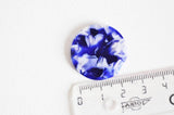 EP Connecteur acetate cercle bleu nuit 2.7cm, x2 G0821