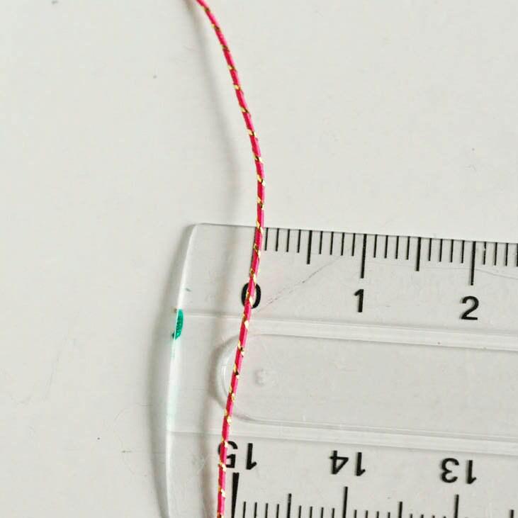 EP Cordon rose foncé or, fabrication bijoux,création bijoux,ruban mariage,fourniture créative, scrapbooking, 1.5mm, longueur 1 mètre-G1170