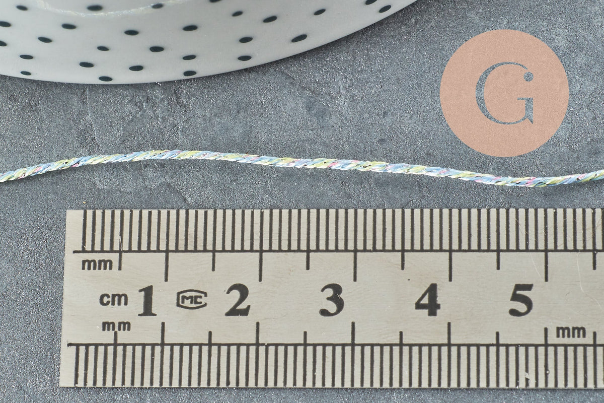 EP-Fil multicolore métallisé 0.8mm, x1 ou x5 ou x10 mètres G8222