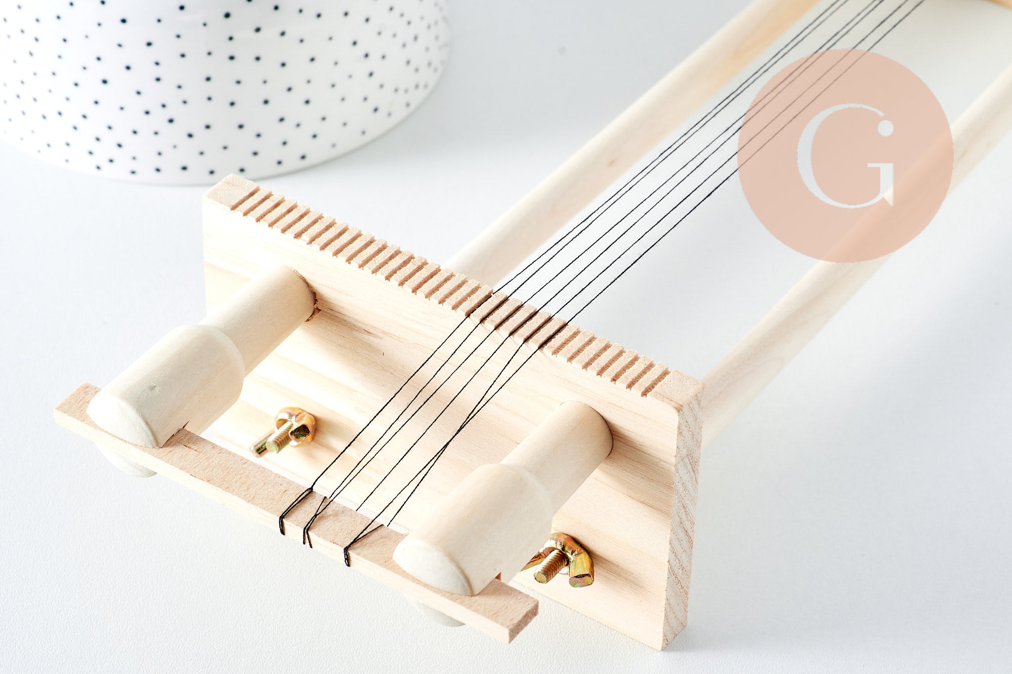 Métier à tisser des perles en bois + perles de rocailles x1 (G10758)