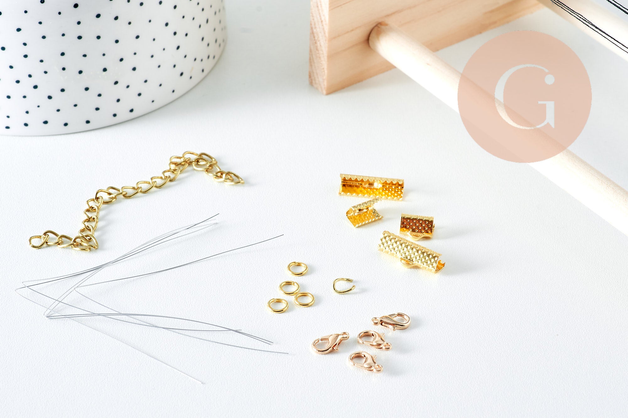 Métier à tisser des perles en bois + perles de rocailles x1 (G10758)