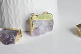 EP-Pendentif améthyste brute naturelle violette 20mm-G0787