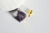 EP Pendentif bouteille parfum améthyste naturelle,pendentif pierre naturelle,pendentif collier,pendentif améthyste Naturelle,33mm, x1,G2791
