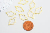 EP Pendentif connecteur nuage doré 16K, connecteurs laiton, pendentif enfance,création bijoux,apprêts dorés,16mm, x1 G5002