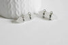 EP Pendentif pointe cristal argent double, pendentif pierre, support argenté, création bijoux, pierre naturelle, 32mm-G2303