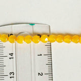 EP Perle jade jaune vif,perle jade,pierre naturellel,perle pierre, facette,jade,4mm,fil de 37cm, x1 G7460
