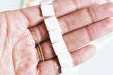 EP Perle nacre blanche naturelle ovale carrée disque tube,perle nacre naturelle,coquillage blanc,création bijoux,14mm,x 5,G1629