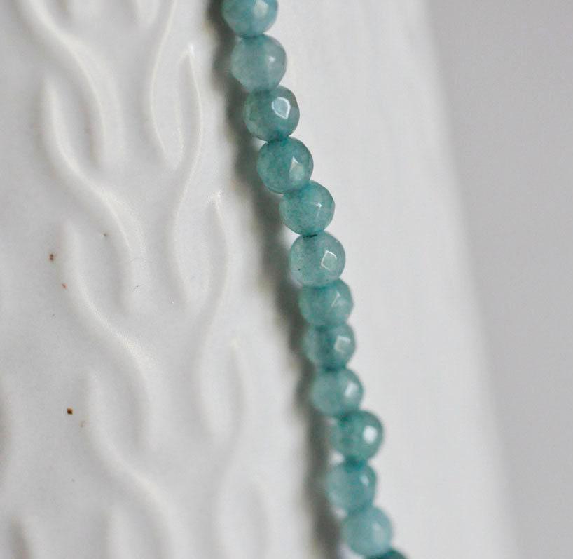 EP Perle ronde jade naturelle vert 4mm,fil de 90 perles-G1454