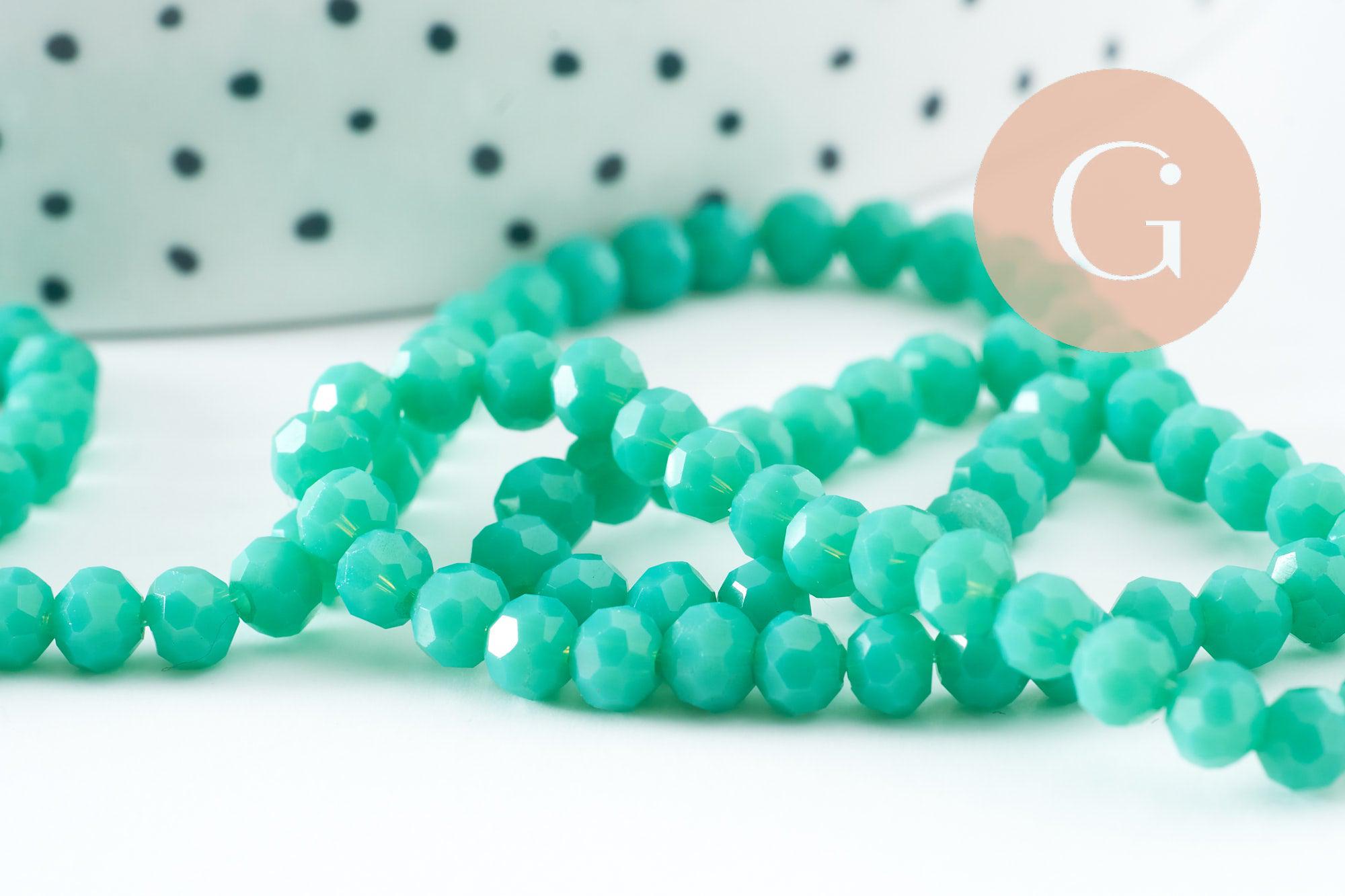 EP-Perles abacus cristal vert 4-5mm, x1 fil de 37cm (G6215)
