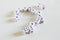 EP Perles dés blancs plastique,bijoux enfants,perles plastique, fabrication bijoux,atelier enfant,perles jeux, x 50,G2673