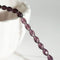 EP Perles facettées verre violet, fourniture créative,Perles verre, perle forme ovale, fabrication bijoux, grain de riz, cristal,fil de 70-G572