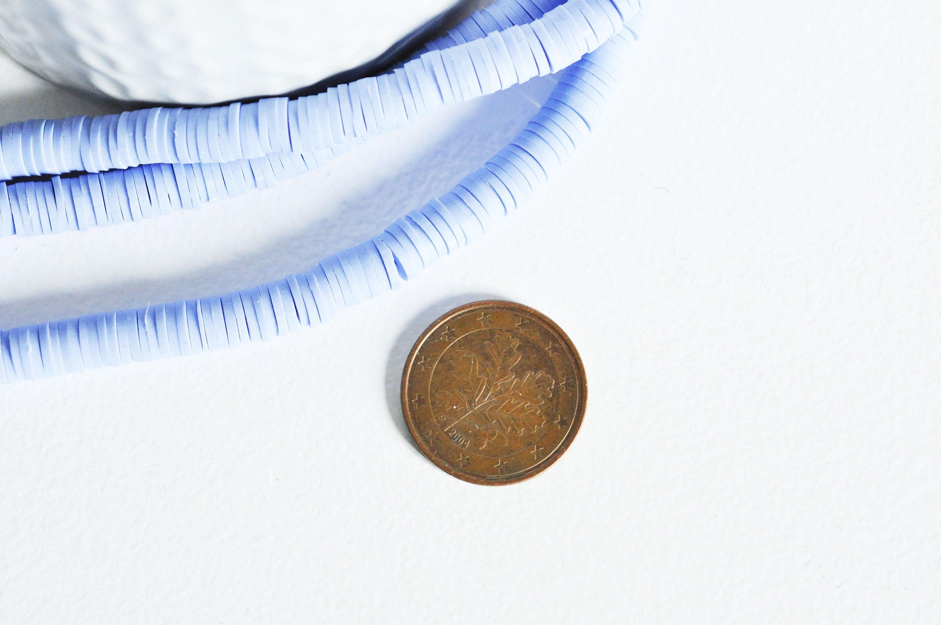 EP Perles polymère bleu heishi 6mm 6mm,le fil de 320 perles-G1630