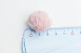 EP-Pompon fourrure rose support doré 21mm,décoration pompon imitation fourrure x2 G4496