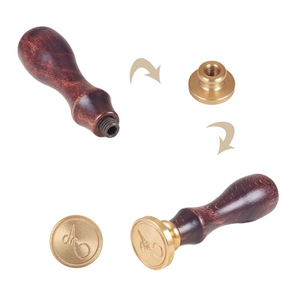 EP Sceau en metal coquillage cire à cacheter,fourniture pour création de sceaux personnalisés pour invitation de mariage DIY,25mm x1 G4951