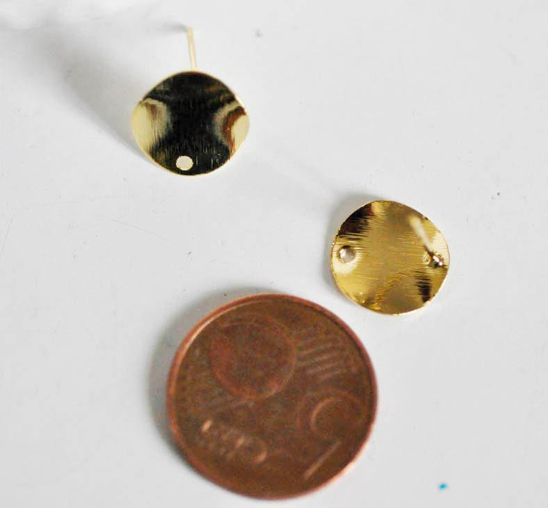 EP-Supports boucles puce rond doré 14k 12mm, x2 (G5926)