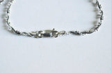 EP collier 2 couleurs argent massif,-chaine serpet,chaine complète,création collier,argent 925, création bijoux0.8mm,40cm-G0277