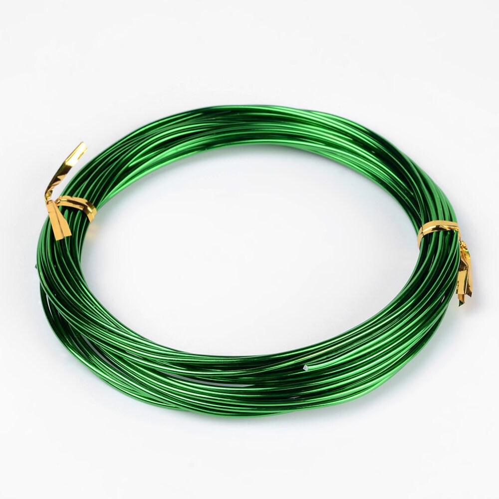 EP-fil d'aluminium vert foncé 1.5mm, x1 bobine de 10 mètres (G5027)