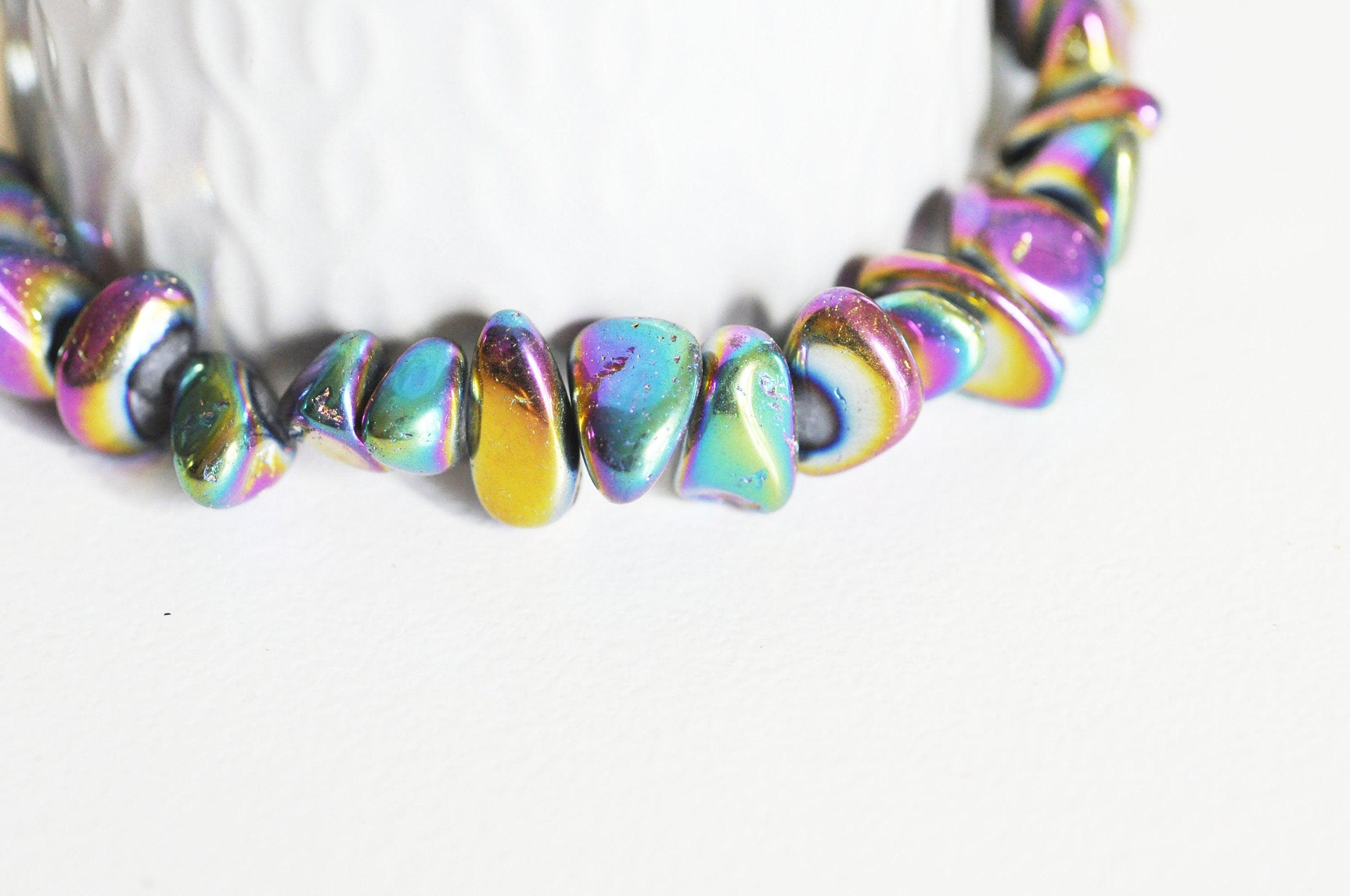 EP perle nuggets cristal quartz noir irisé,perle quartz naturel,perle pierre, création bijoux, fil de 37cm,10-23mm,G3041