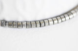 EP -perles disque heishi pyrite naturelle 3mm, x1 fil de 130 perles (G2367)