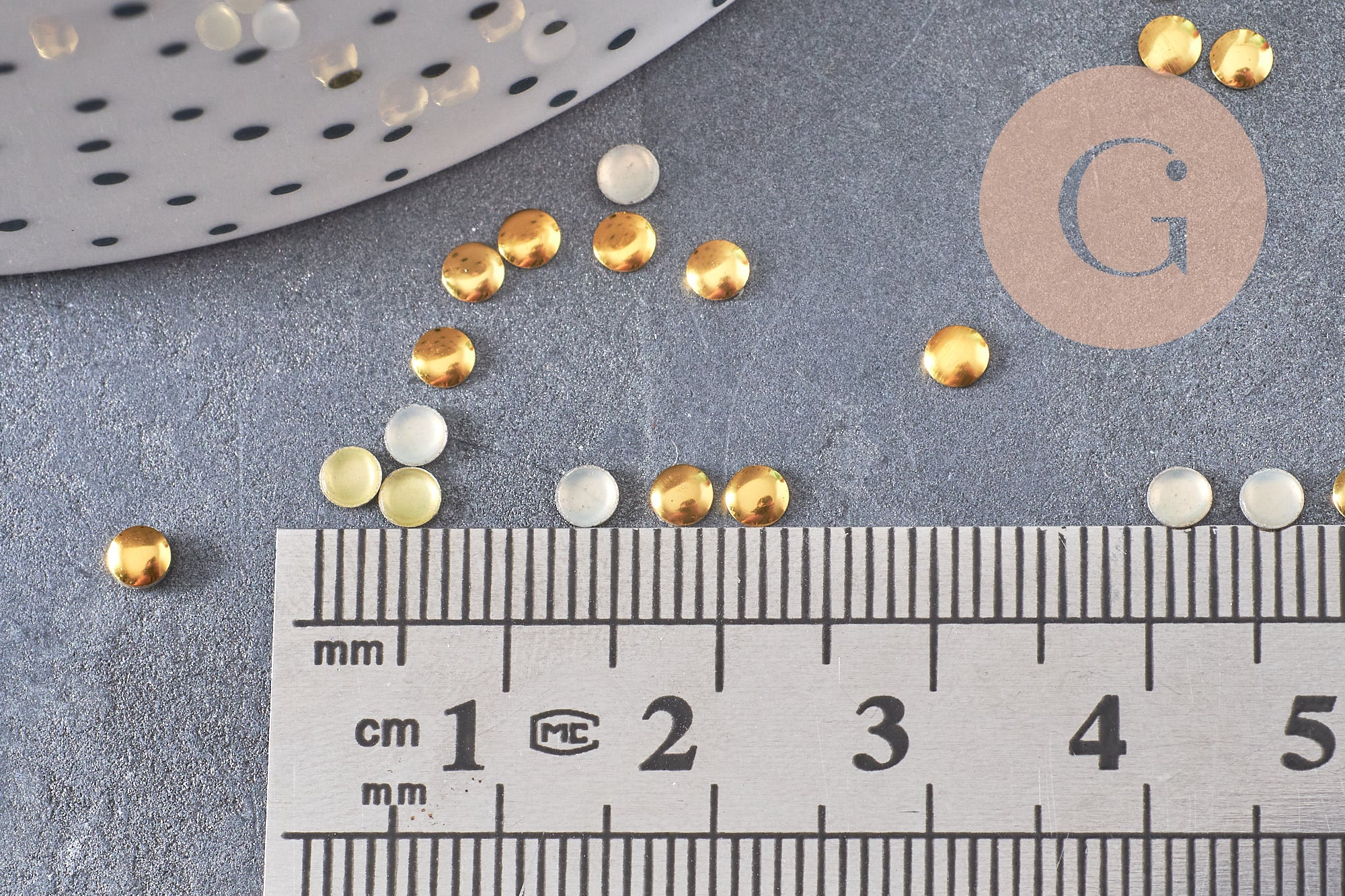 Element rond à coller en zamac doré,fournitures à coller pour décorer pierres et bijoux,4x2mm, x10 G5271