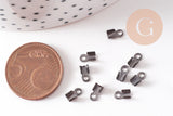 Embouts corde noirs metalgun à pincer 6mm, x100 (G2165)